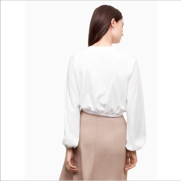 Aritzia Wilfred Jolie Crop Tshirt-Burgundy-Size M - Picture 10 of 10